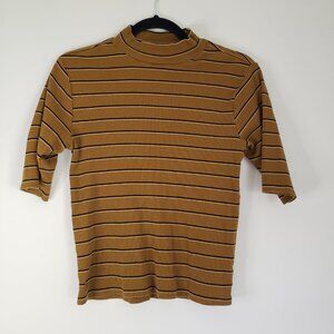 Known Supply - Mock neck blouse with 3/4 sleeves - organic cotton